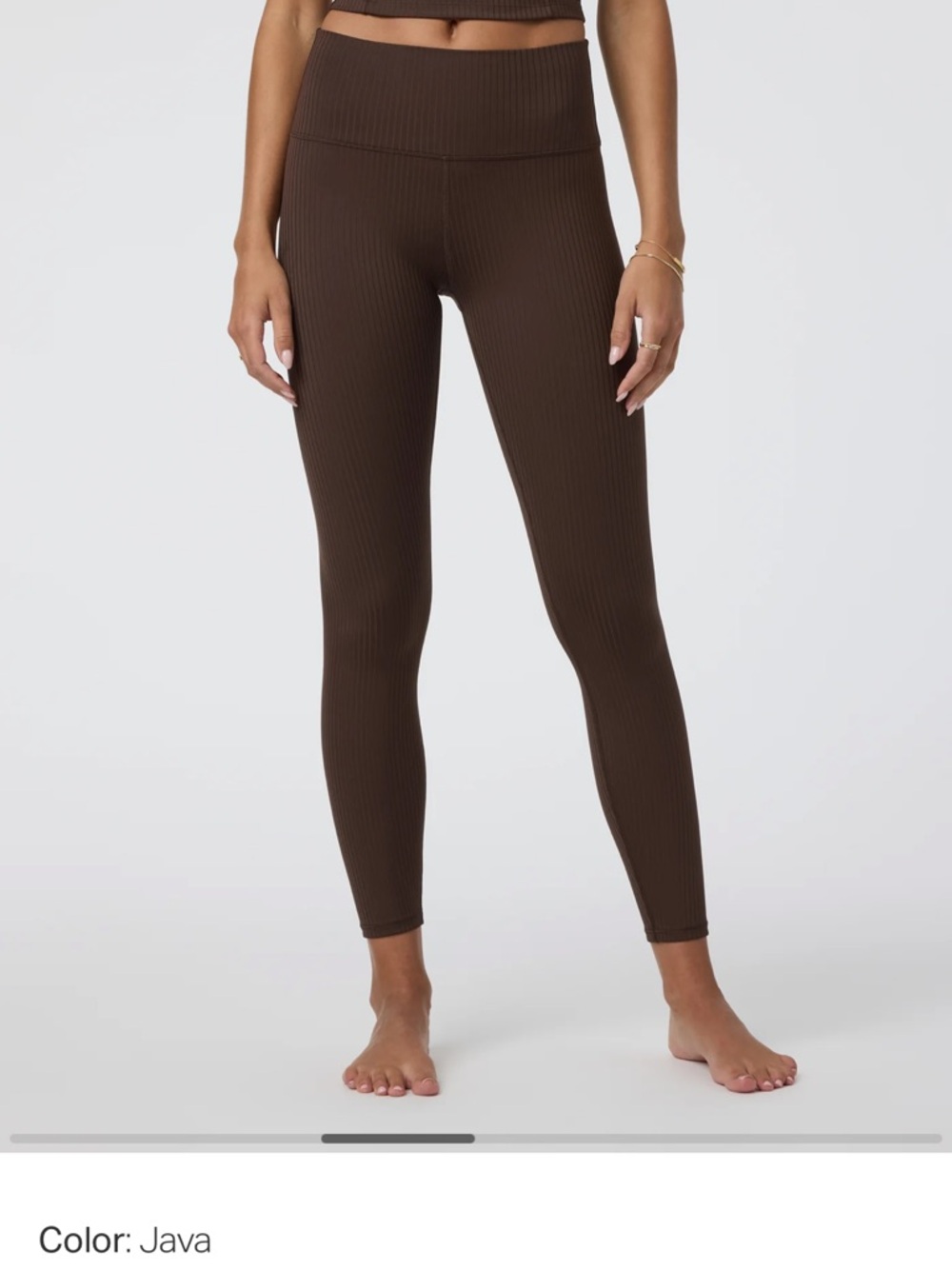 Vuori Inversion Rib Legging in Java - Picture 4 of 6